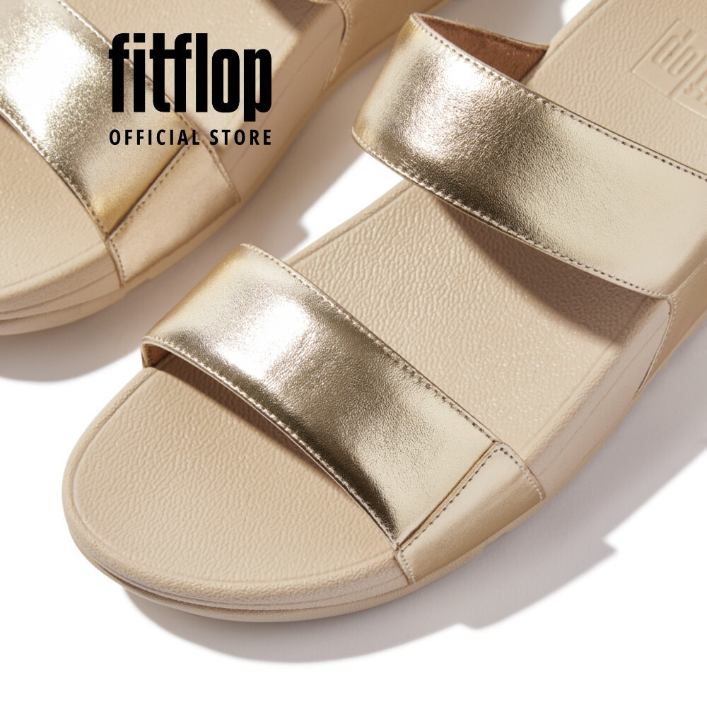 Dép Xăng Đan Nữ FitFlop Da LULU - Platino - FOT - ED4-675