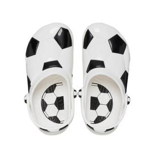 Giày Clog Trẻ Em Crocs Toddler Soccer Ball - White/Black - 210023-103