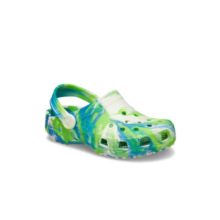 Giày Clog Trẻ Em Crocs Toddler Classic Glow Marbled - Prep Blue - 210720-4TL