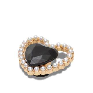 Phụ kiện Jibbitz™ Charm Black Gem Pearl Heart