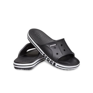 Dép Quai Ngang Unisex Crocs Bayaband - Black/White - 205392-066