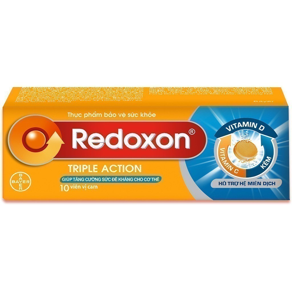 Ảnh Bộ 2 Viên sủi Redoxon hỗ trợ Vitamin Triple Action 10 viên/Hộp 2