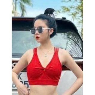 Áo tập gym , yoga, áo tập erobic, zumba , áo bra đan dây co dãn 4chiều mịn mát,(kèm đệm mút)