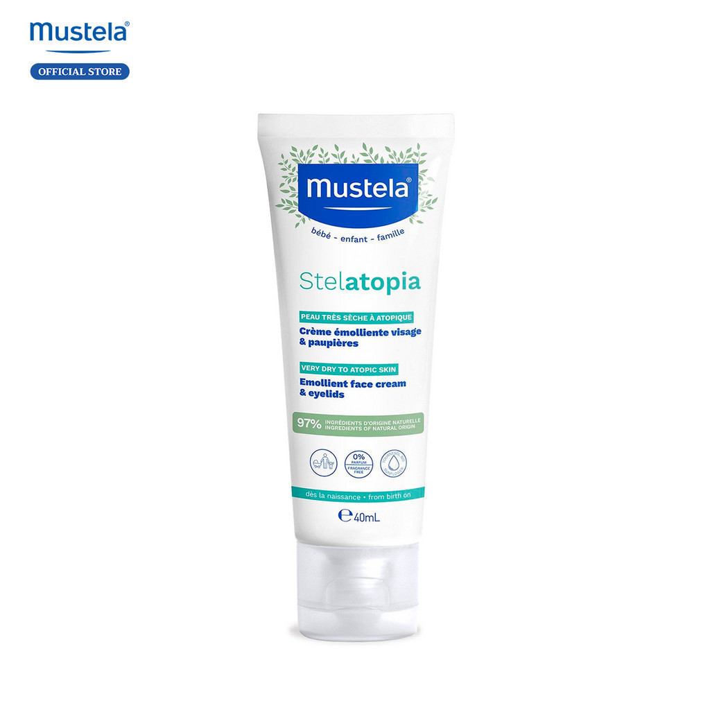 Ảnh Kem Dưỡng Mặt Cho Da Chàm Thể Tạng (Viêm Da Cơ Địa) Mustela Stelatopia Emollient Face Cream 40ml 1