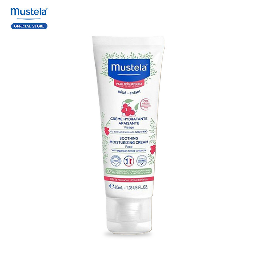 Ảnh Kem Dưỡng Da Mặt Cho Trẻ Sơ Sinh & Em Bé Có Da Nhạy Cảm Mustela 40ml 1