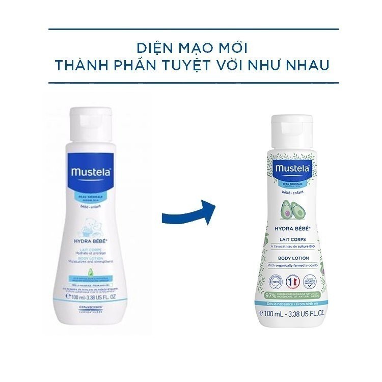 Ảnh Kem Dưỡng Da Toàn Thân Cho Trẻ Sơ Sinh & Em Bé Da Thường Mustela 100ml 2