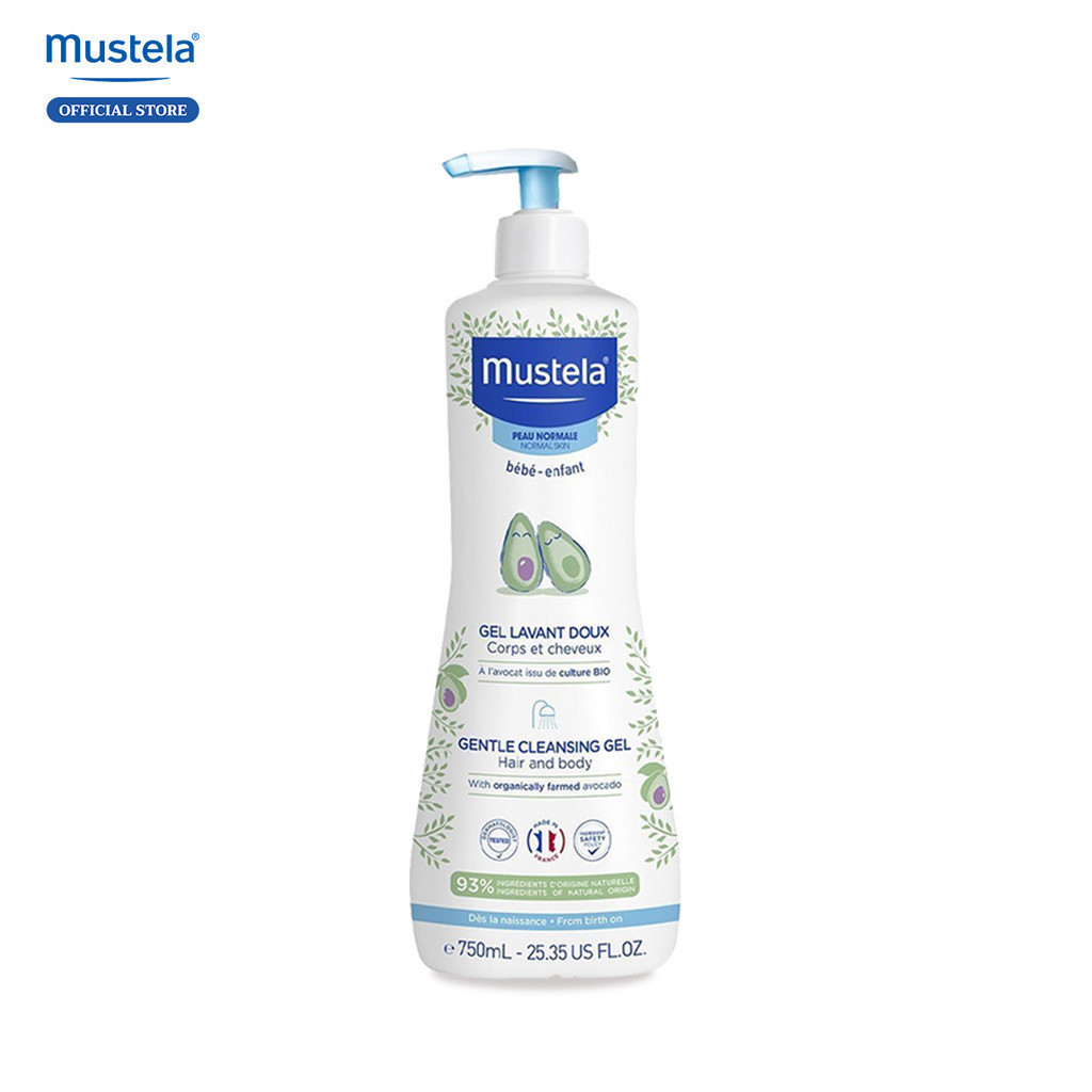 Ảnh Sữa Tắm Gội Cho Trẻ Sơ Sinh & Em Bé Da Thường Mustela 750ml 1