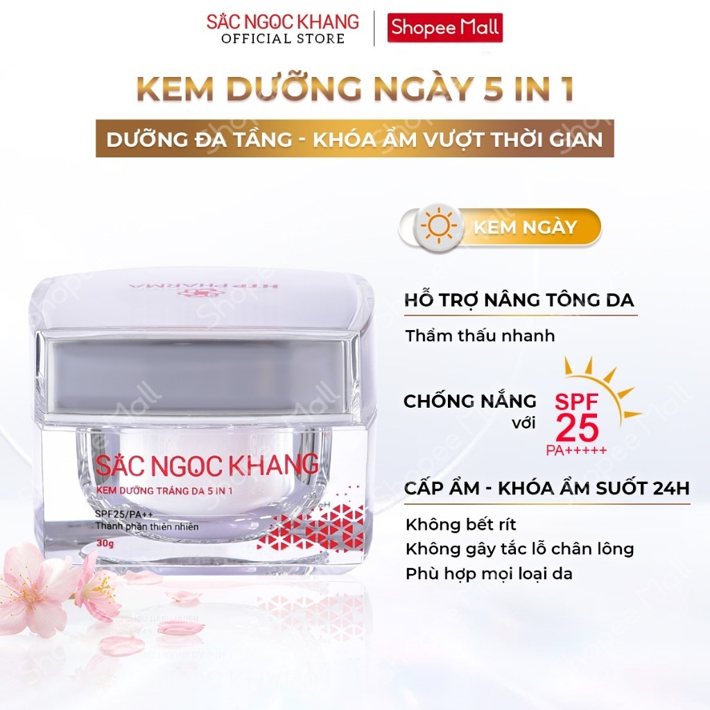 Ảnh Kem dưỡng da Ban Ngày Sắc Ngọc Khang 5in1 30g 2