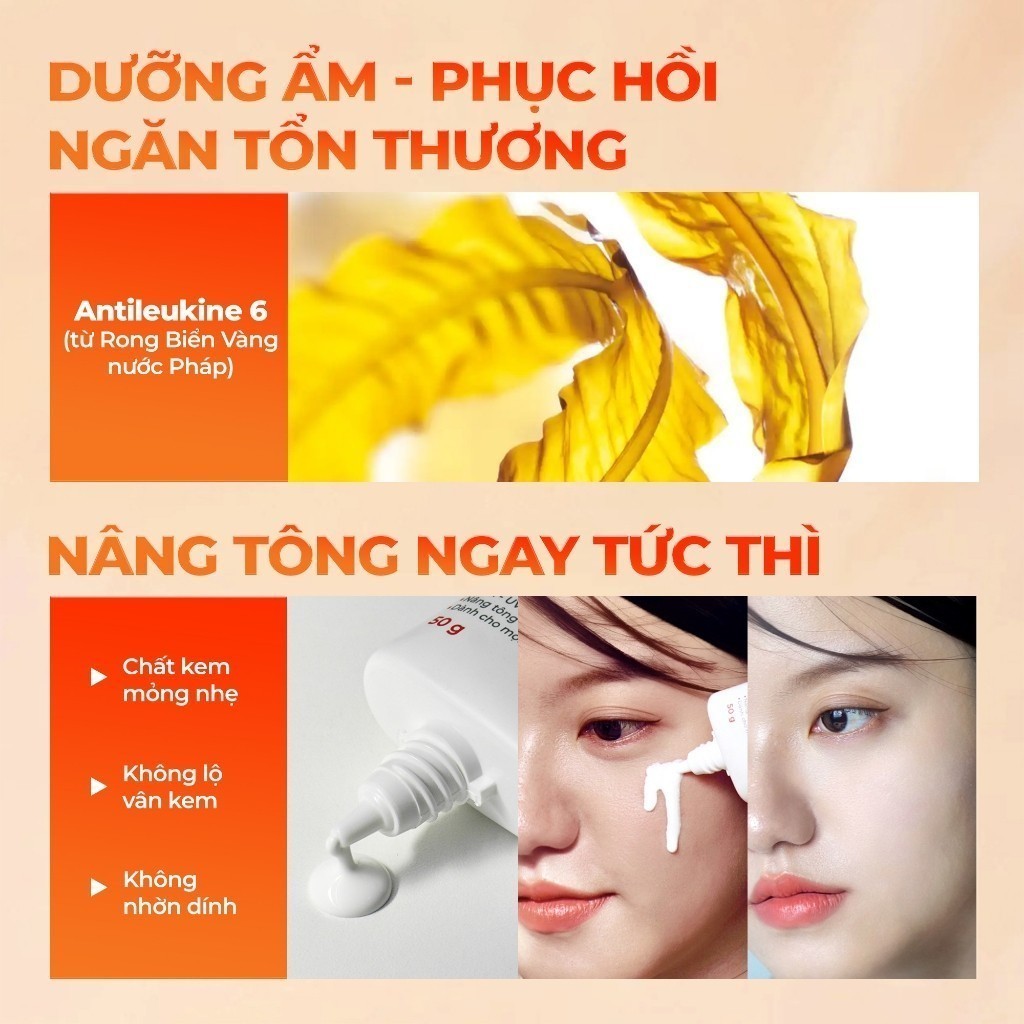 Ảnh Kem Chống Nắng SẮC NGỌC KHANG 50G chống nắng phổ rộng với 6 màng lọc Filter 3