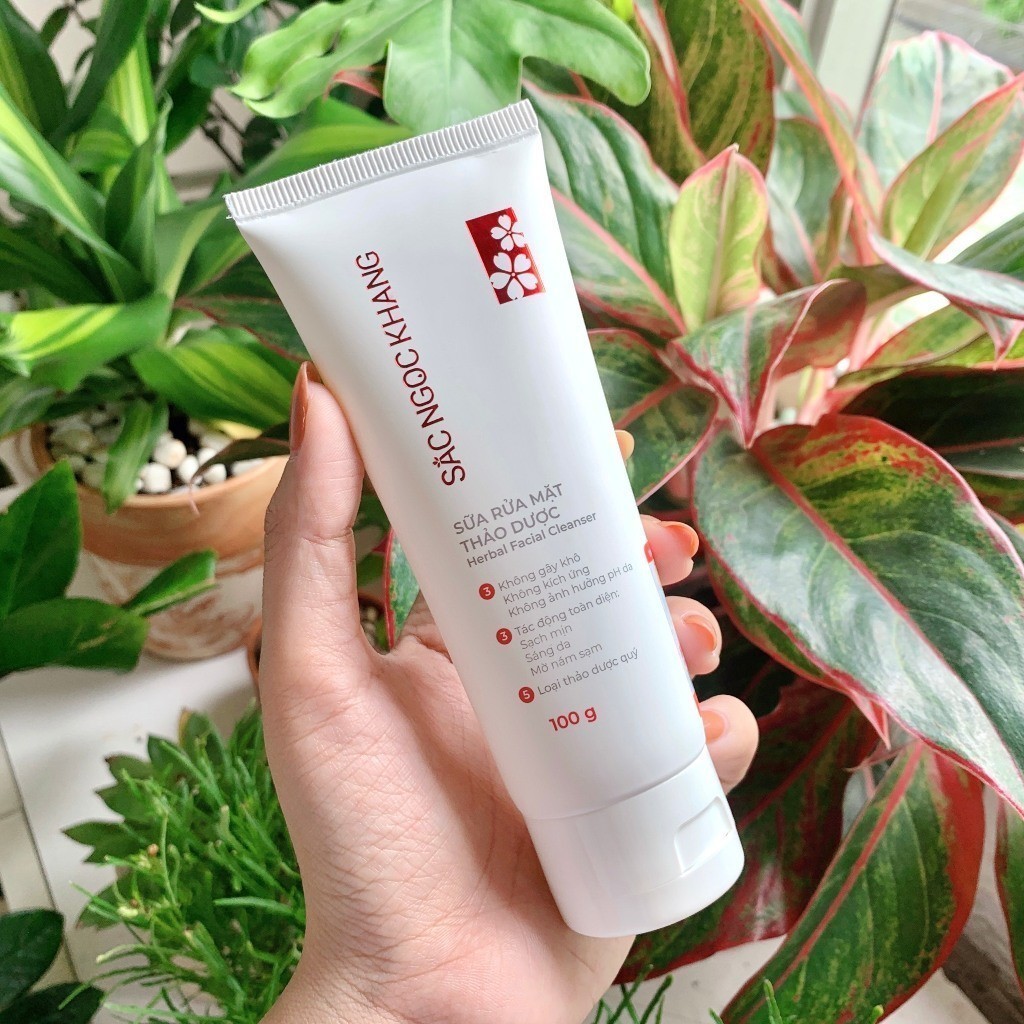 Ảnh Sữa rửa mặt Thảo Dược Sắc Ngọc Khang 100g làm sạch nhẹ dịu dưỡng da mềm mịn không gây khô da 1