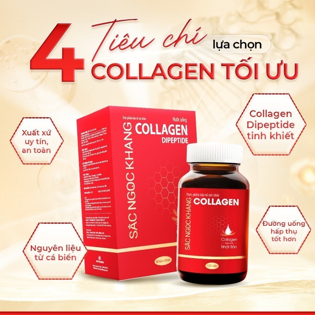 Ảnh Collagen Sắc Ngọc Khang thế hệ mới 100% nguyên liệu nhập khẩu từ Nhật Bản [Hộp 120 viên] 2