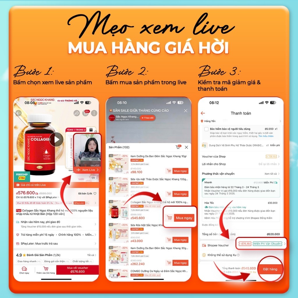 COMBO Dưỡng Da Sắc Ngọc Khang Ngày & Đêm: Mờ Nám, Sạm, Tàn Nhang Hiệu Quả