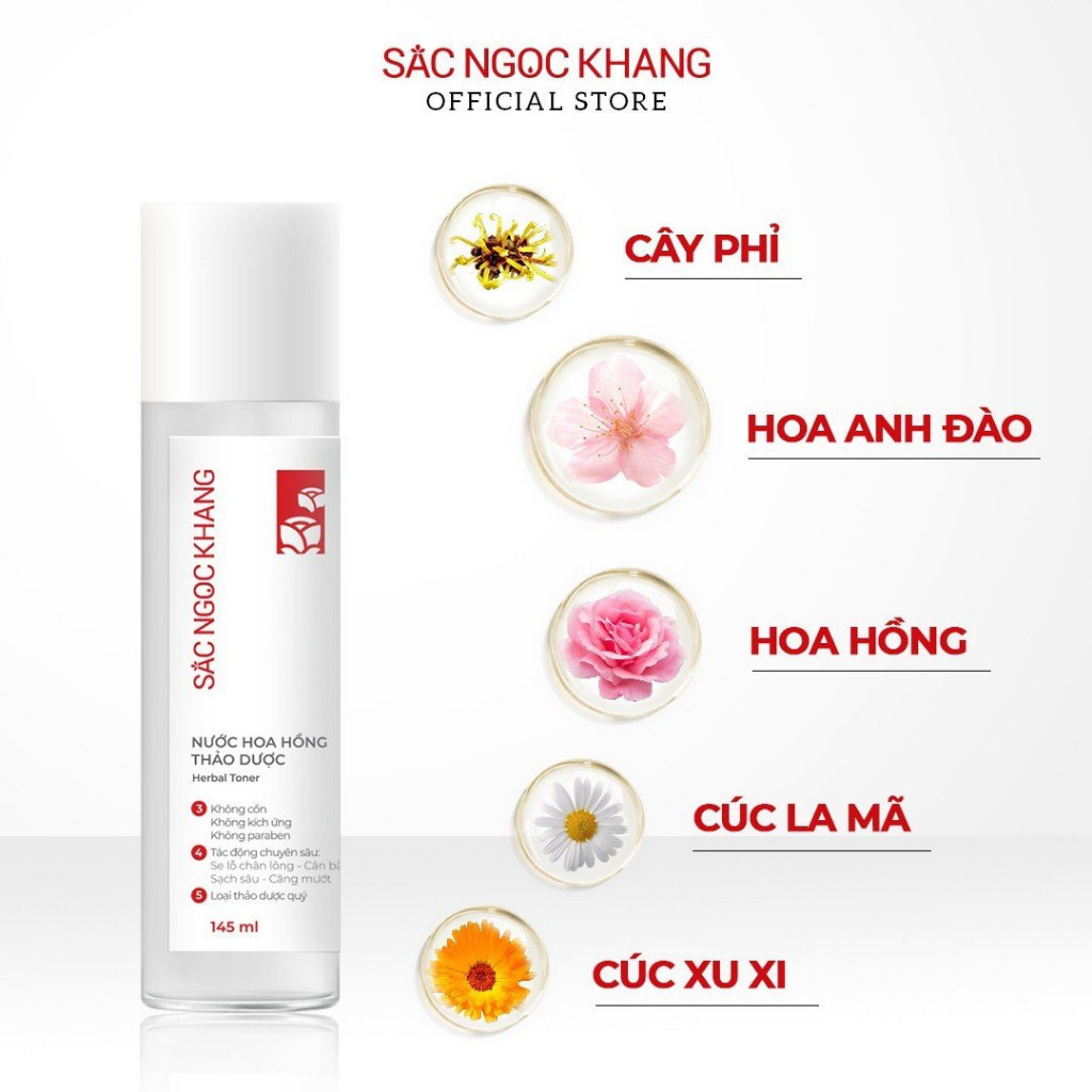 Ảnh Combo Sắc Ngọc Khang 2 món [Nước hoa hồng 145ml + Nước tẩy trang 145ml] 2