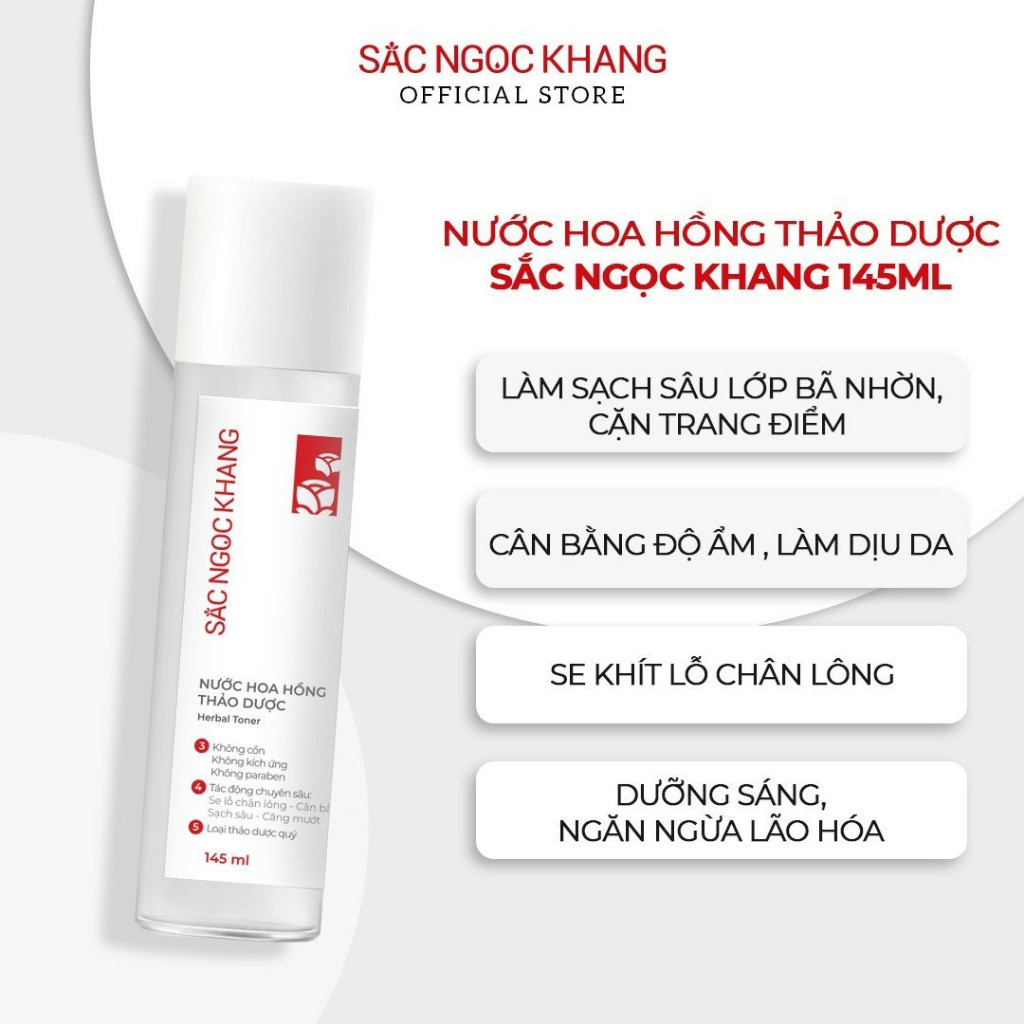 Ảnh Combo Sắc Ngọc Khang 2 món [Nước hoa hồng 145ml + Nước tẩy trang 145ml] 3