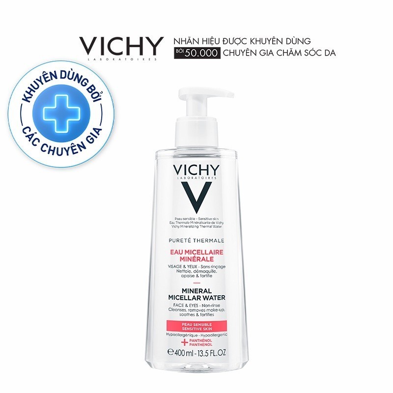 Ảnh Nước tẩy trang cho da nhạy cảm Vichy Mineral Micellar Water Pureté Thermale 400ml 1