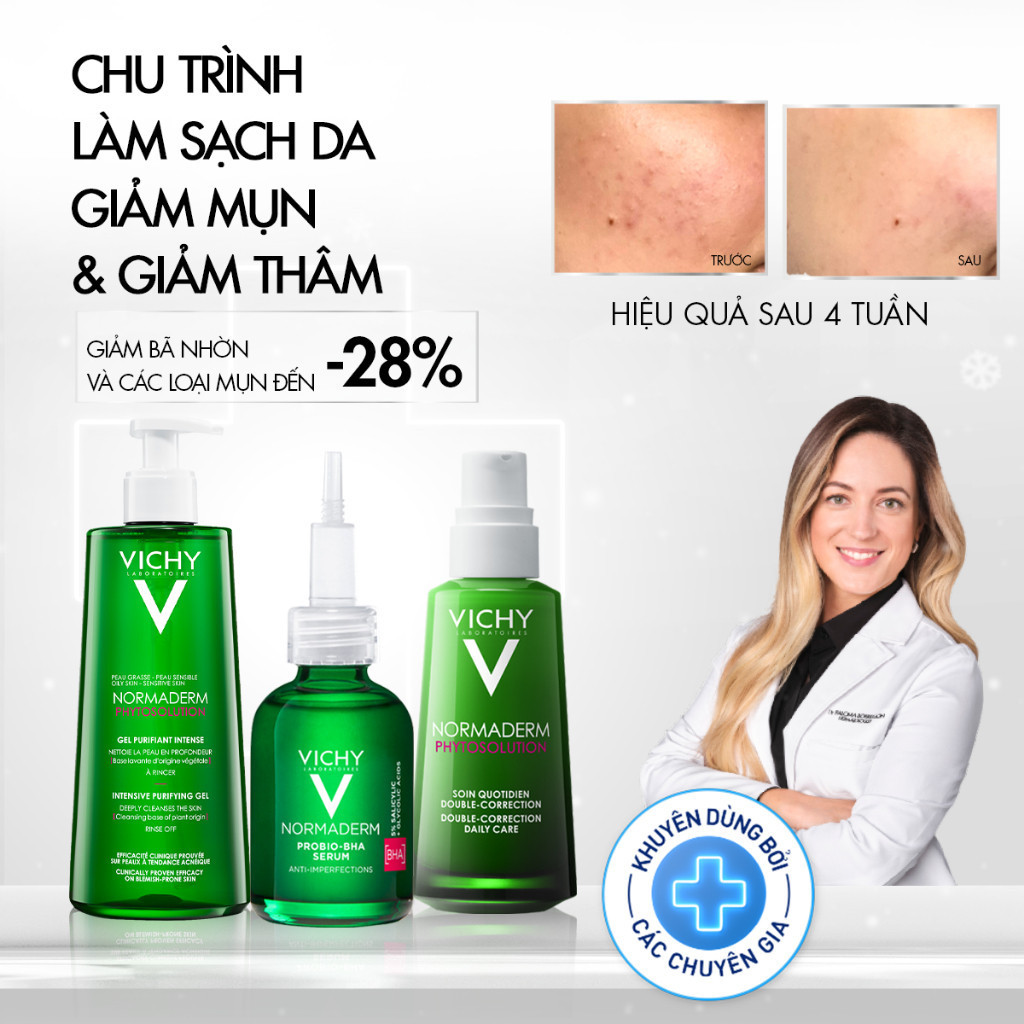 Ảnh Sữa rửa mặt dạng gel làm sạch sâu giảm bã nhờn Vichy Normaderm Phytosolution 3