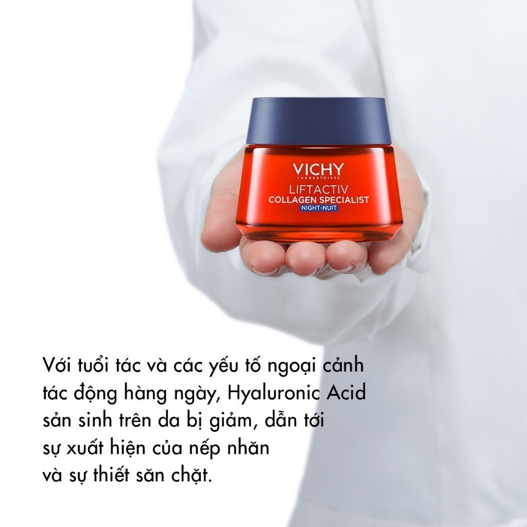 Ảnh Kem dưỡng ban đêm dưỡng sáng, ngừa lão hóa, làm săn chắc da Vichy Liftactiv Collagen Specialist Night 50ml 4