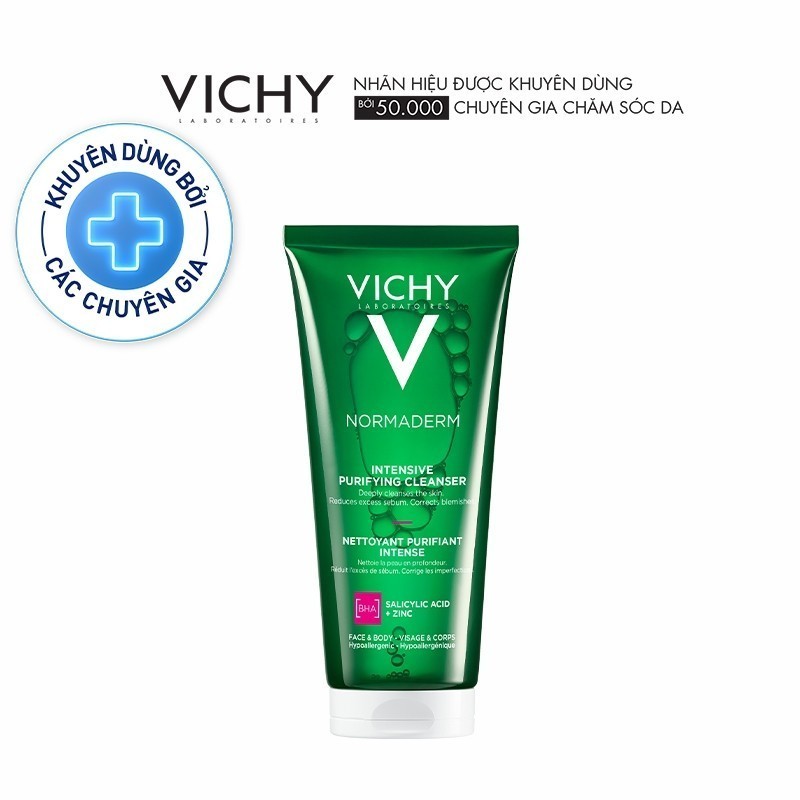 Ảnh Sữa rửa mặt dạng gel làm sạch sâu giảm bã nhờn Vichy Normaderm Intense Purifying Cleanser 200ml 1