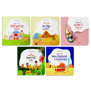 Sách - Bộ 5 Quyển Lạc Quanh Thế giới - Hỗ Trợ Phát Triển Tư Duy và Khám Phá Thế Giới Cho Bé