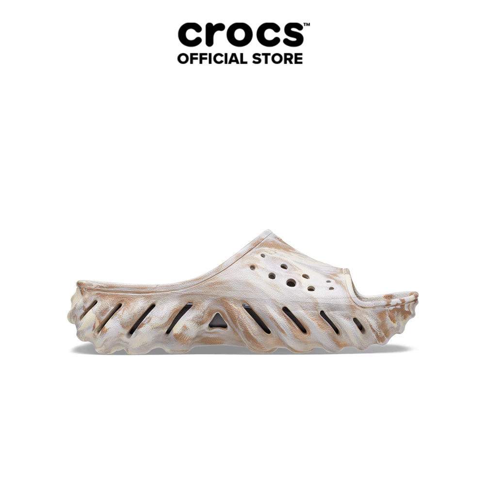 Dép Quai Ngang Unisex Crocs Echo Marbled - Bone