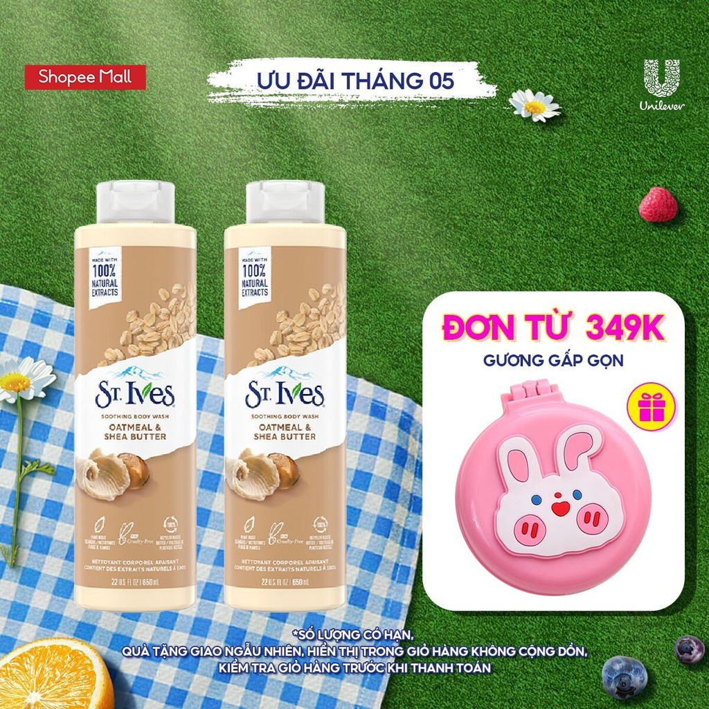 Ảnh Combo 2 chai Sữa tắm St.Ives Yến mạch và bơ 650ml 1