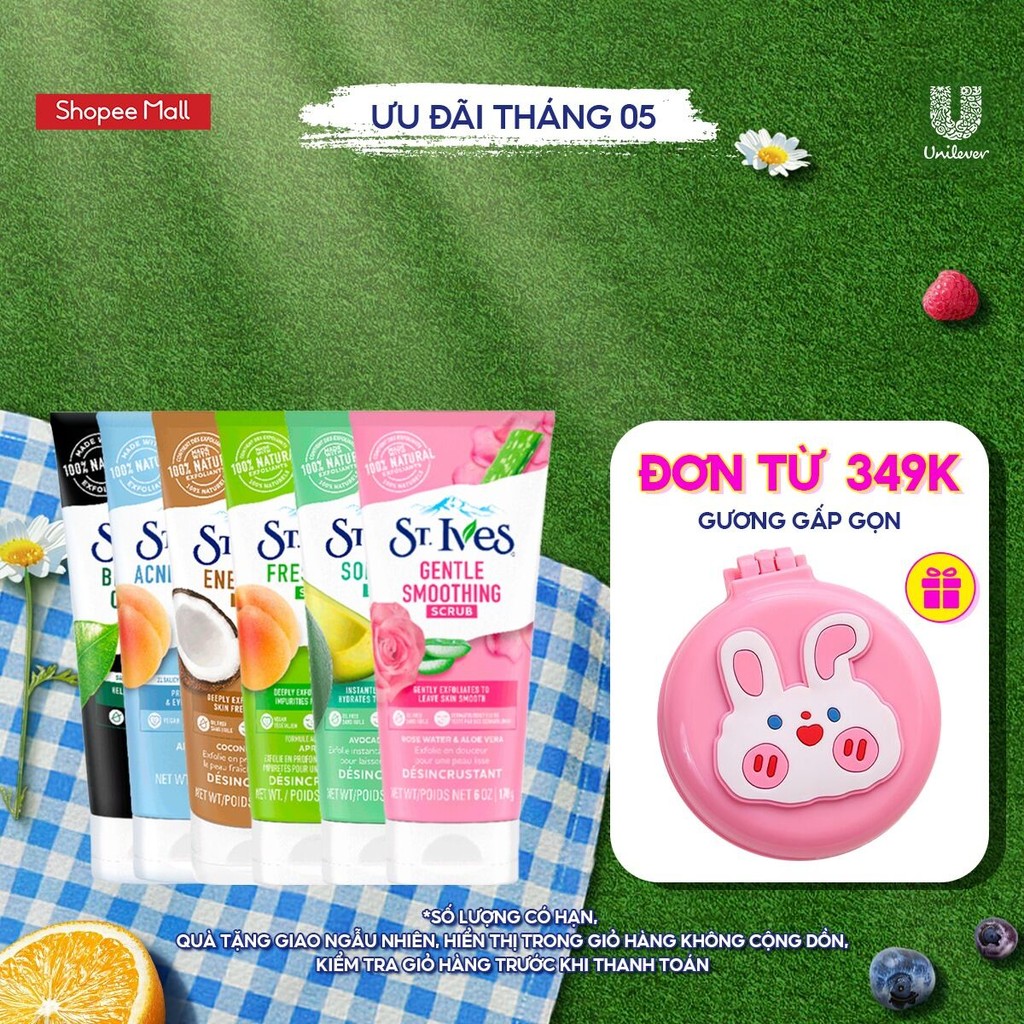 Ảnh Sữa rửa mặt tẩy tế bào da chết St.Ives 170g (tuỳ chọn mùi) 1