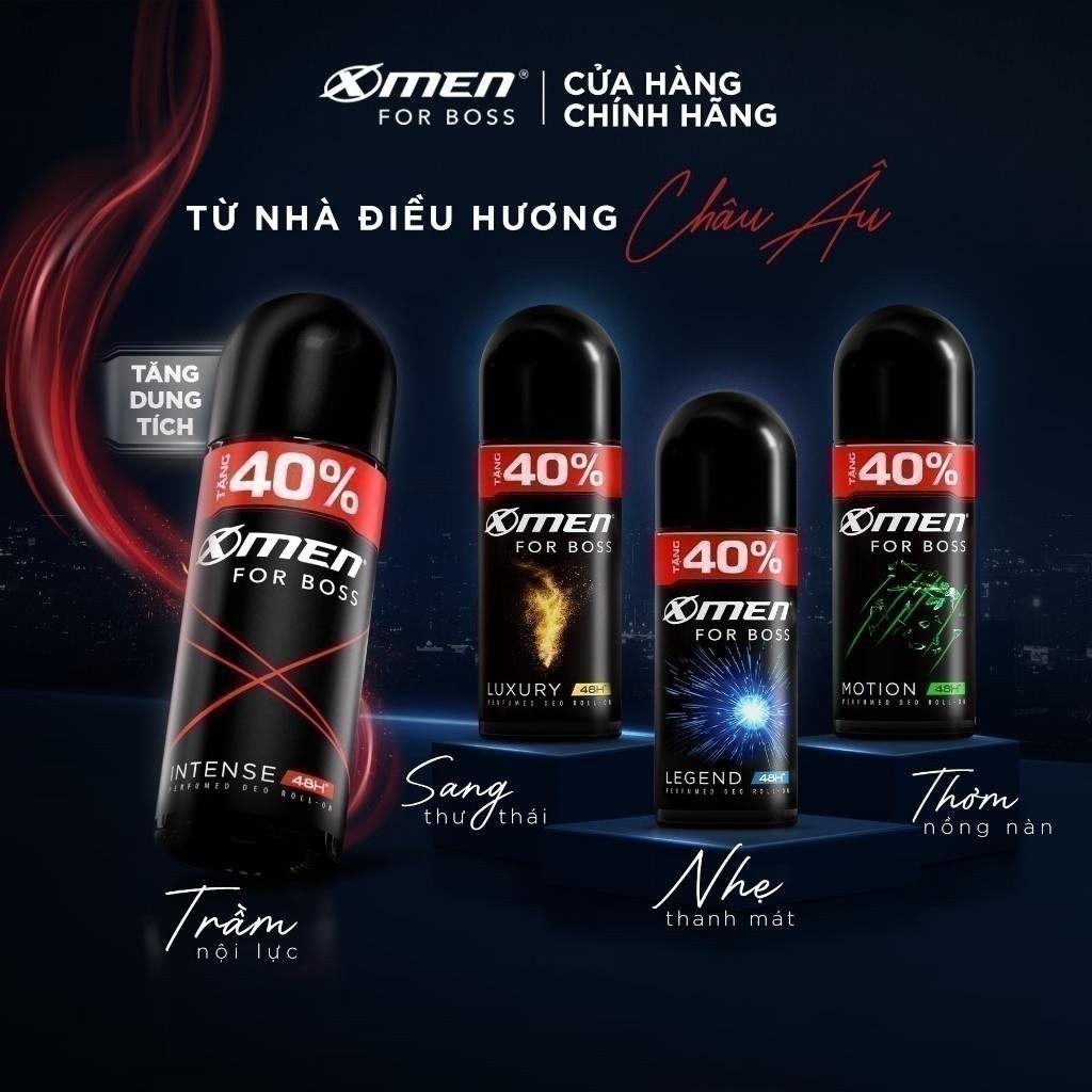 Ảnh Combo 2 Lăn khử mùi X-Men For Boss Intense/ Luxury/Legend/Motion 70ml/chai 1
