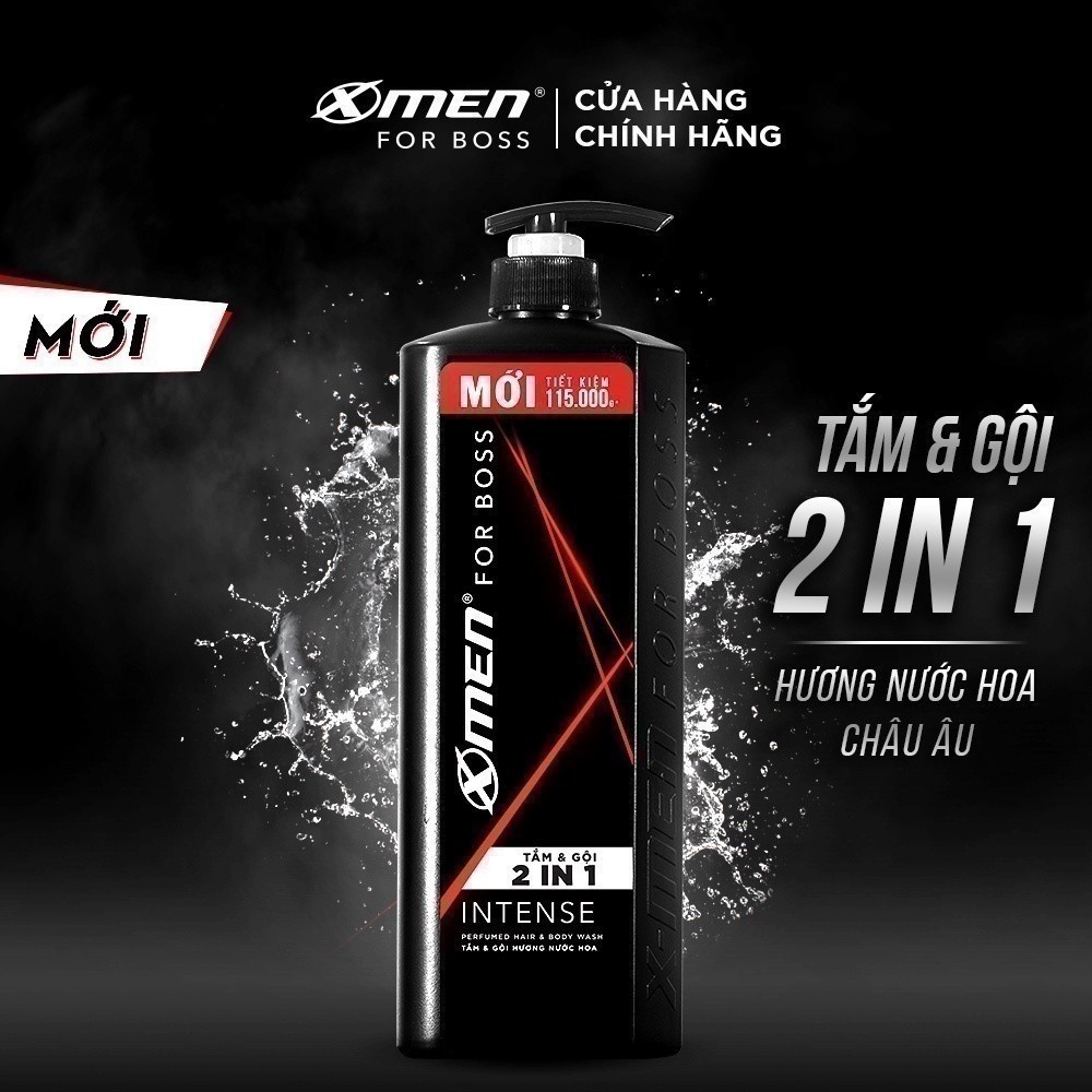 Ảnh Tắm Gội X-Men for Boss Intense 2in1 850g 3