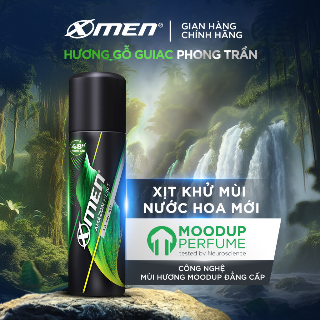 Ảnh Combo 2 Xịt Xmen 140ml Amazon Hunt/Wood/Fire - hương thơm nam tính 1