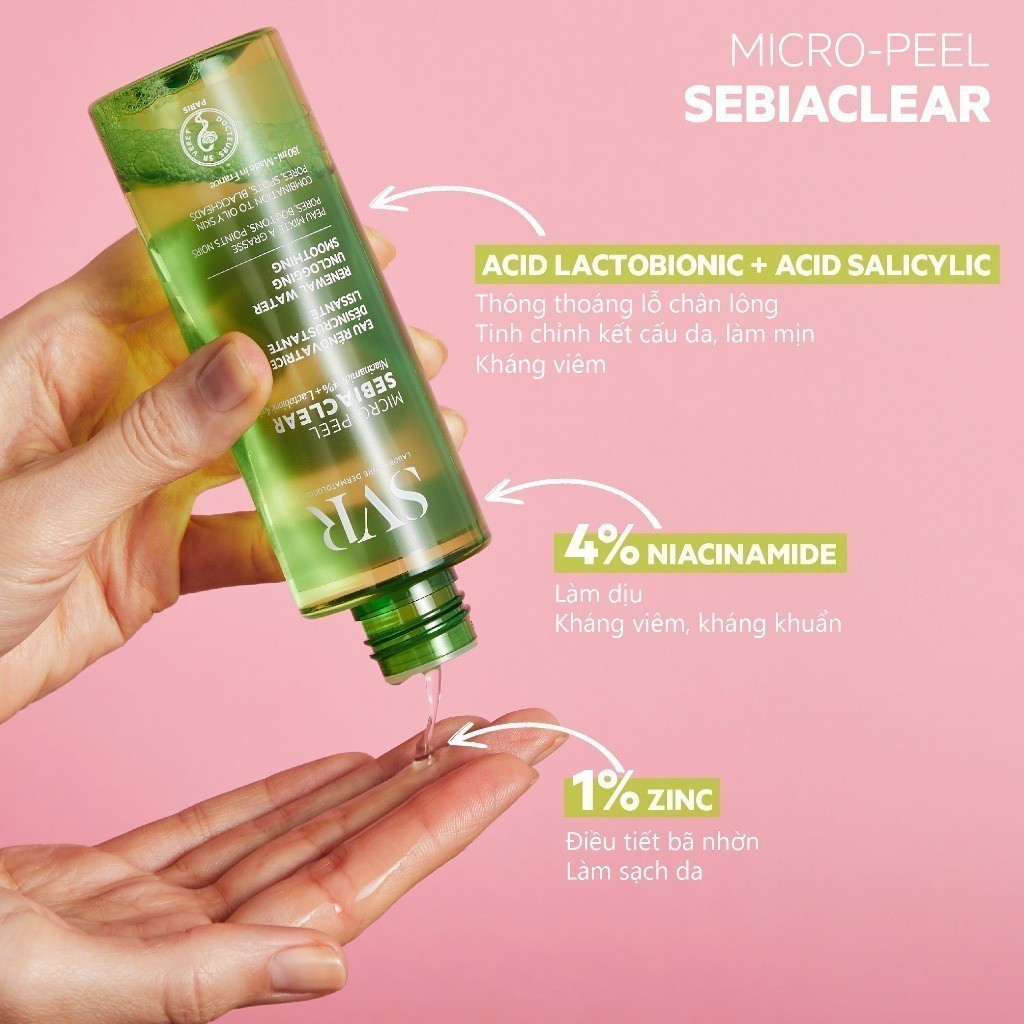 Ảnh HANNAH x SVR Nước cân bằng da dành cho da dầu, mụn SVR SEBIACLEAR MICRO-PEEL 150ml 1