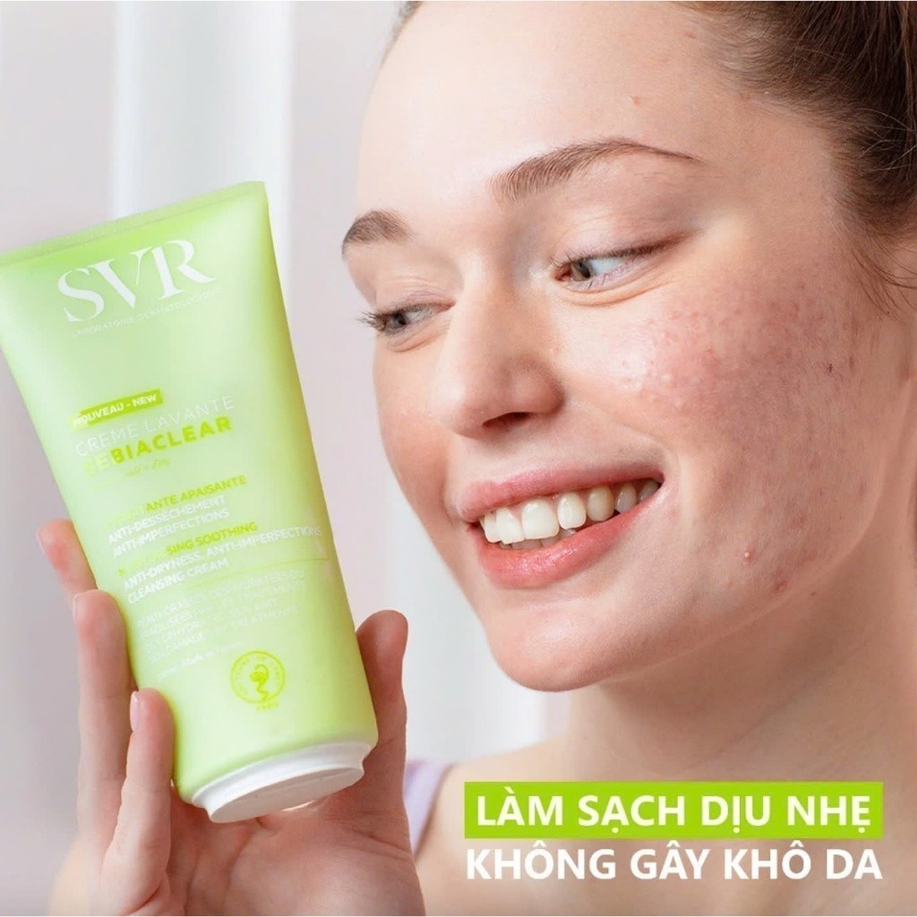 Ảnh [Gift 3] Sữa rửa mặt dạng sữa SVR SEBIACLEAR CREME LAVANTE 55ml mang lại sự thoải mái và dưỡng ẩm hàng ngày 2