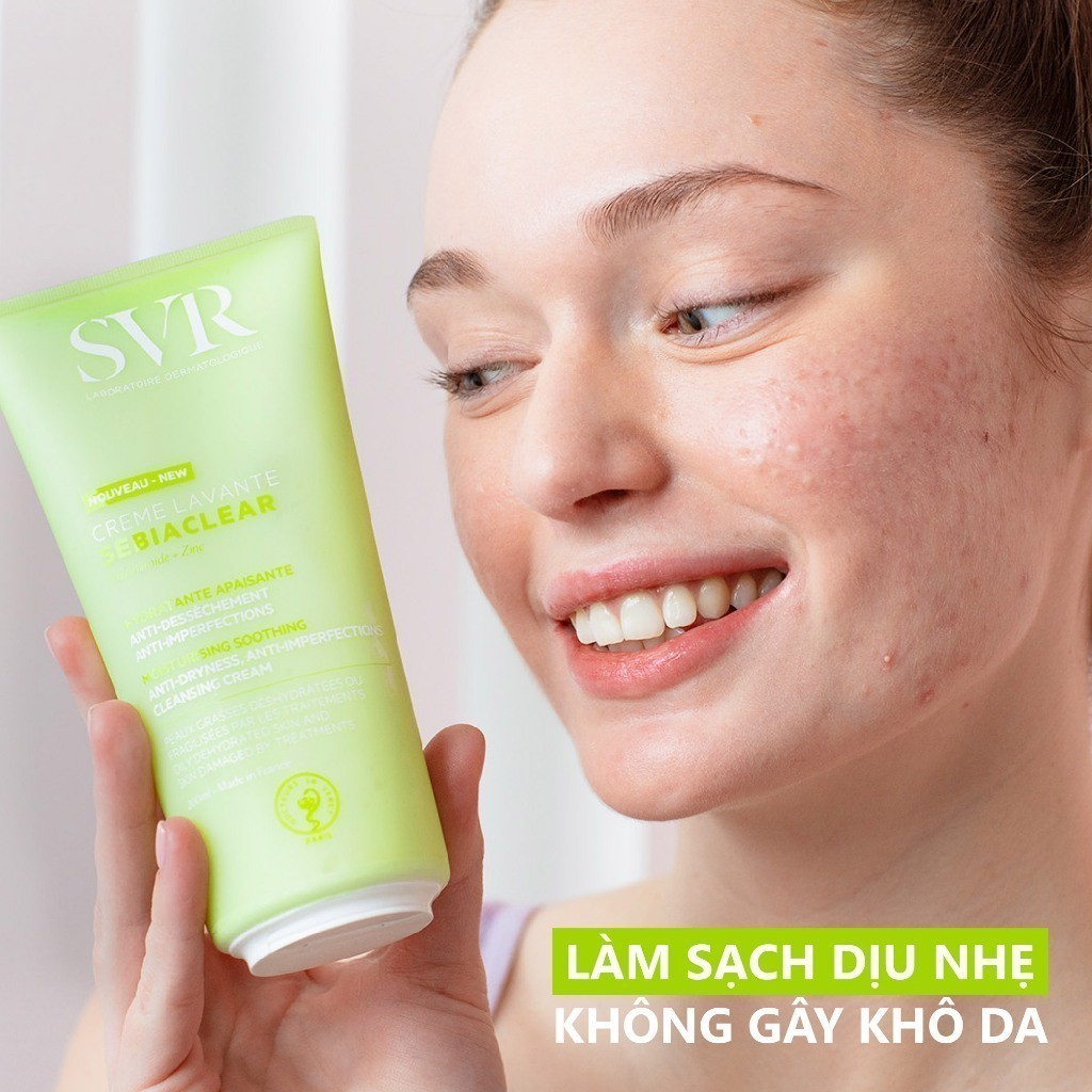 Ảnh Sữa rửa mặt dạng sữa SVR SEBIACLEAR CREME LAVANTE 55ml mang lại sự thoải mái và dưỡng ẩm hàng ngày 4