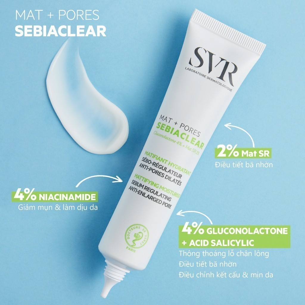 Ảnh Kem dưỡng da làm giảm mụn SVR SEBIACLEAR MAT+PORES 40ml 2