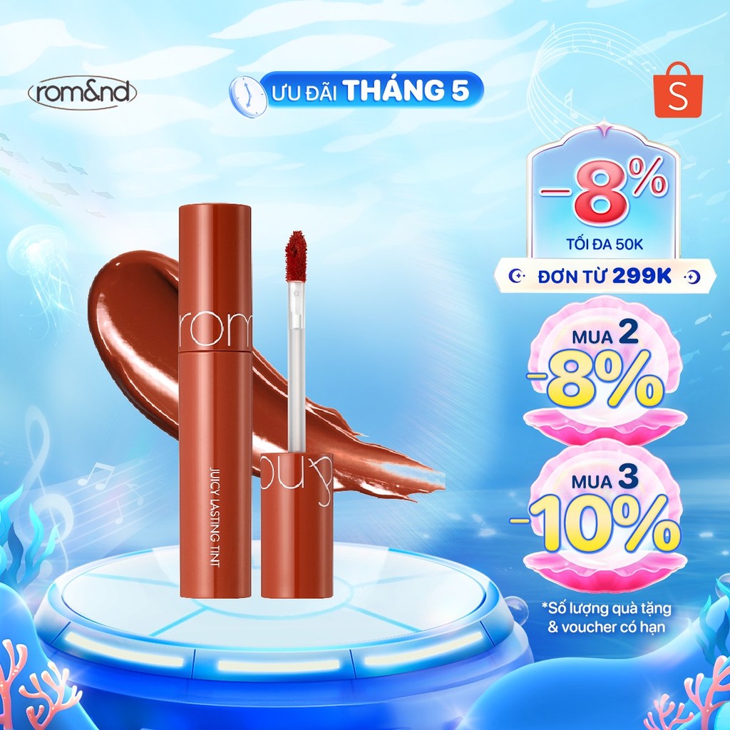 Ảnh [Màu 10-13] Son Tint lì Hàn Quốc Romand Juicy Lasting Tint 5.5g 1