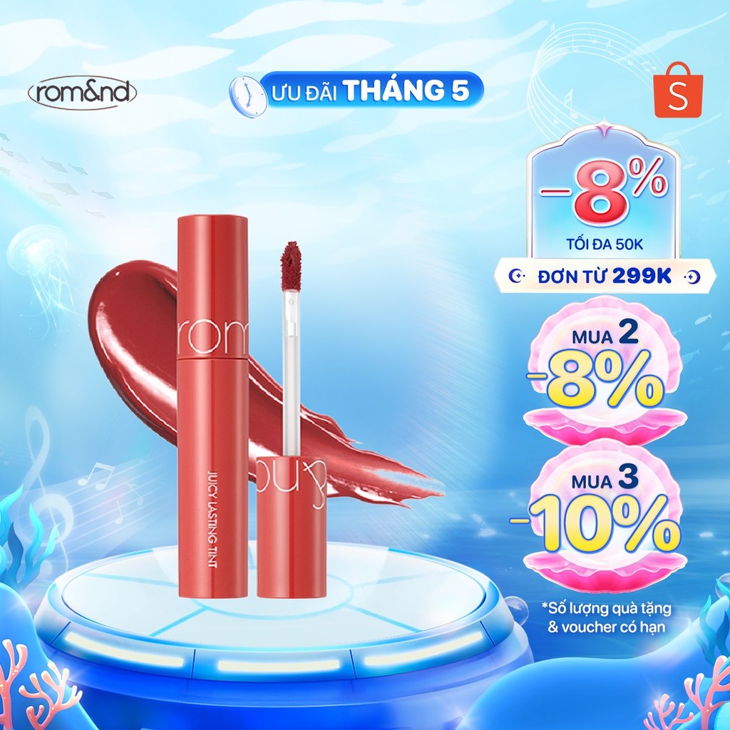 Ảnh [Màu 1-9] Son Tint lì ngọt ngào Hàn Quốc Romand Juicy Lasting Tint 5.5g 1
