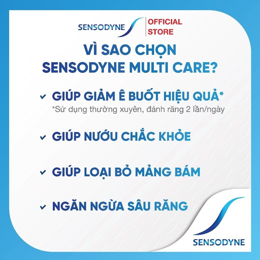Ảnh Bộ 3 Kem đánh răng SENSODYNE Multi Care 100g giúp giảm ê buốt hiệu quả và giúp nướu chắc khỏe 4