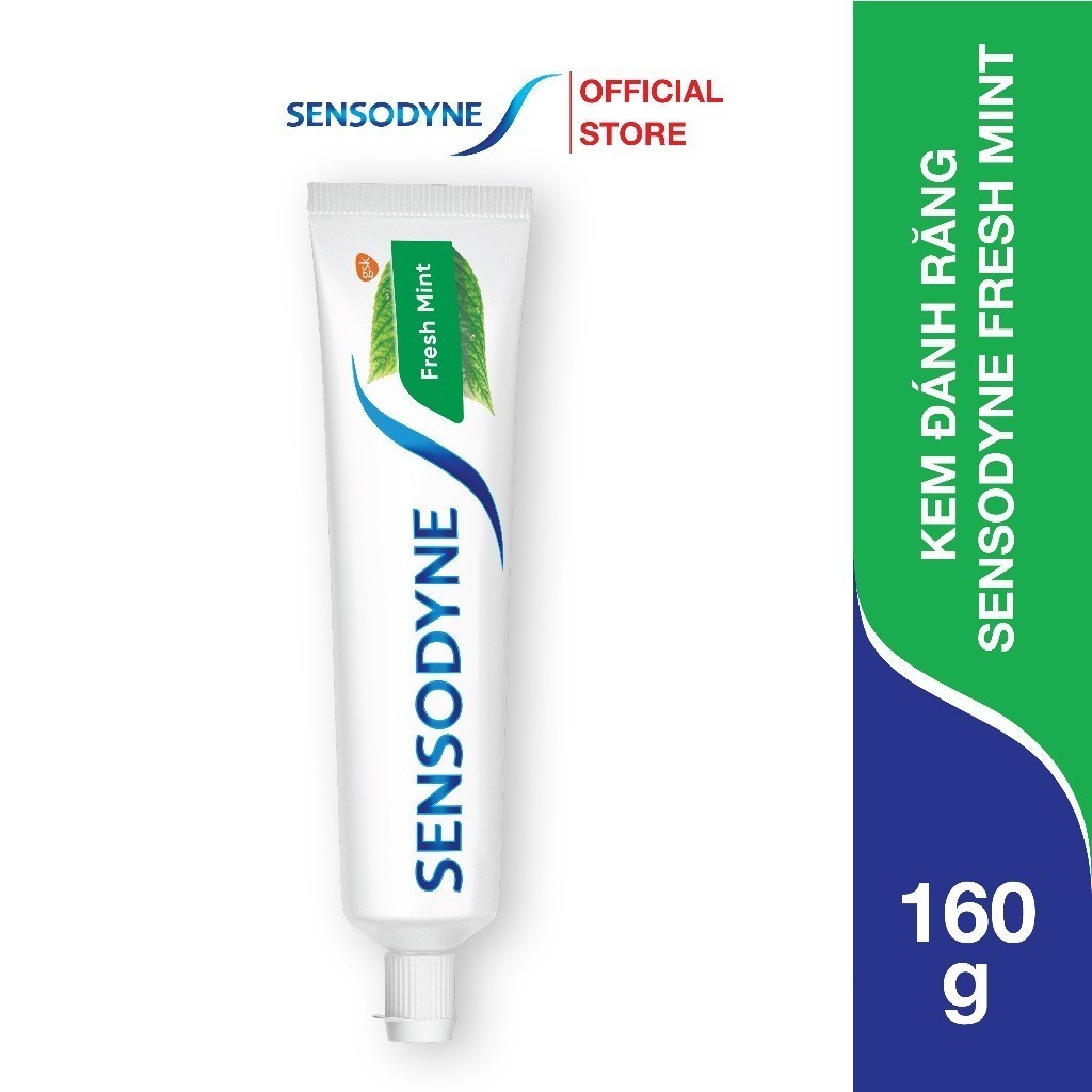 Ảnh Bộ 3 Kem đánh răng SENSODYNE Fresh Mint 160g giúp giảm ê buốt hiệu quả với hương bạc hà thơm mát 1