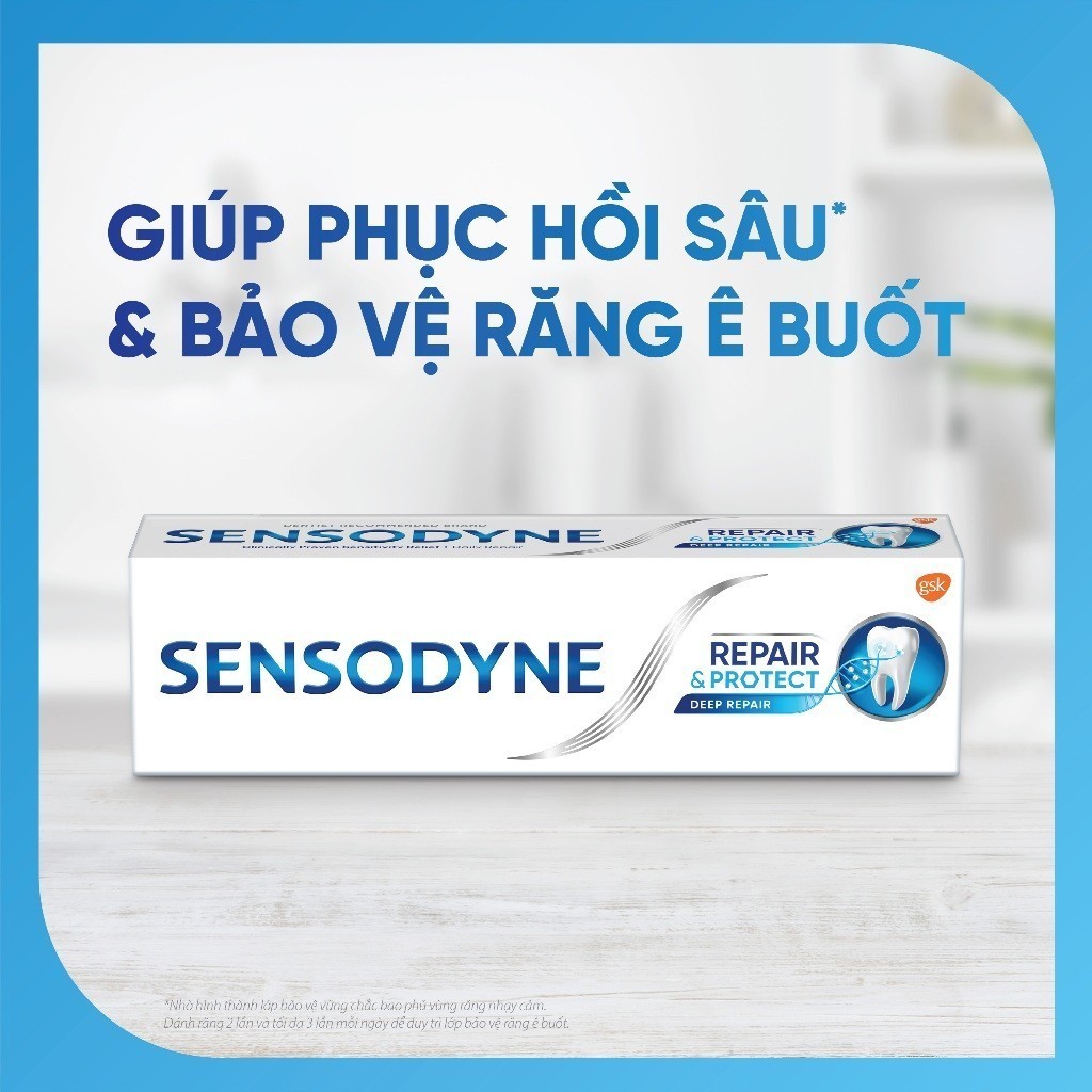 Ảnh Bộ 3 Kem đánh răng SENSODYNE Repair & Protect Deep Repair 100g giúp phục hồi sâu và bảo vệ răng ê buốt 3