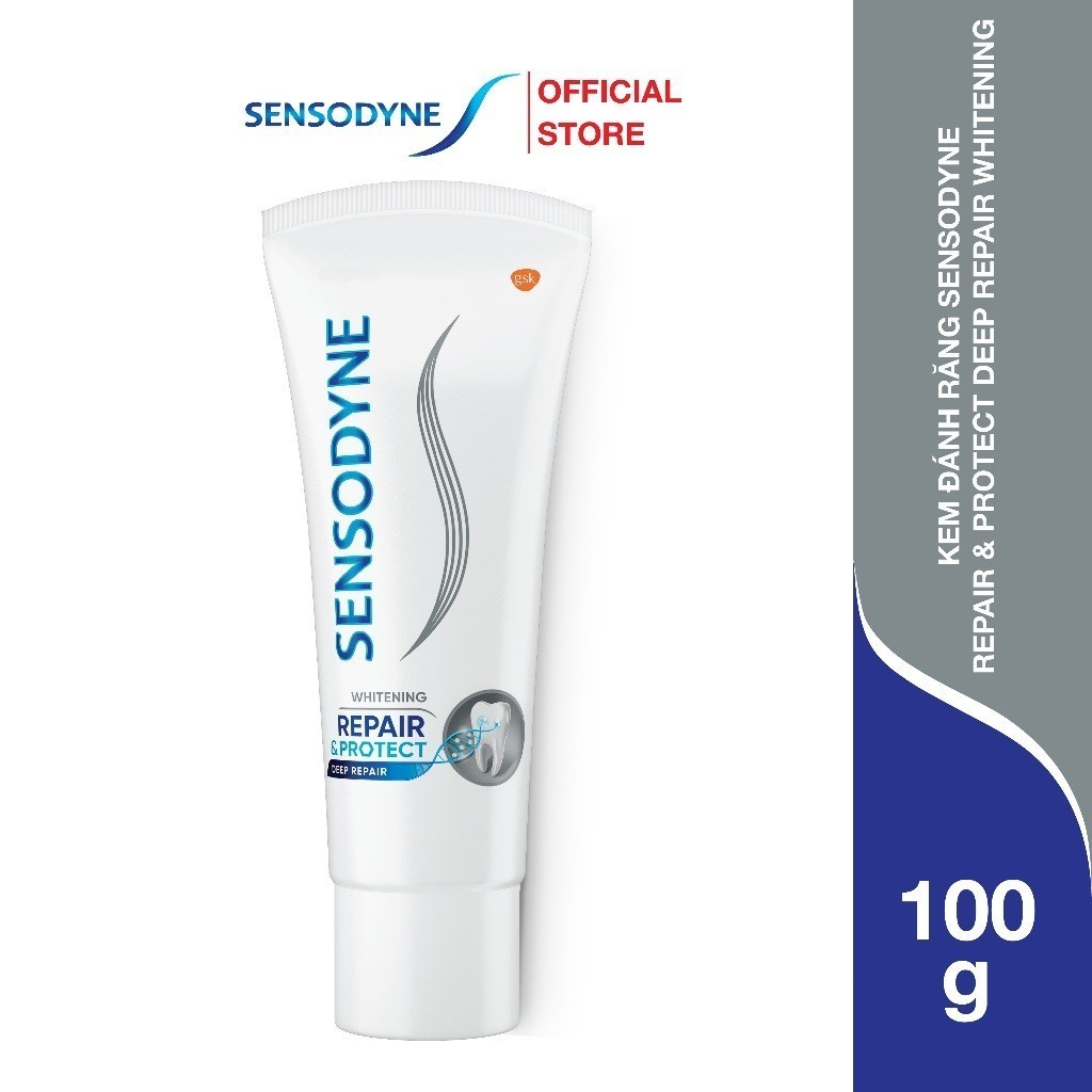 Ảnh Bộ 4 Kem đánh răng SENSODYNE Repair & Protect Deep Repair Whitening 100g phục hồi, bảo vệ răng ê buốt và làm trắng răng 1