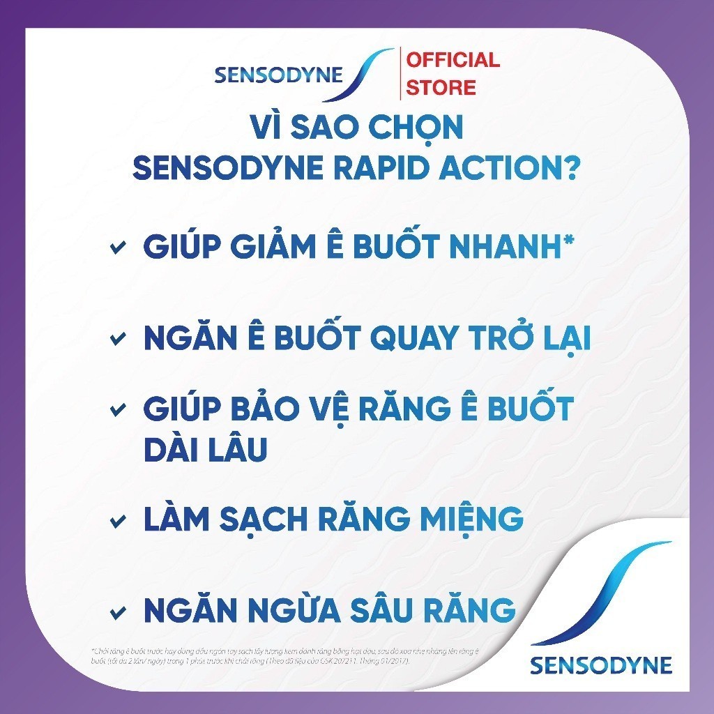 Ảnh Bộ 4 Kem đánh răng SENSODYNE Rapid Action 100g giúp giảm ê buốt nhanh 3