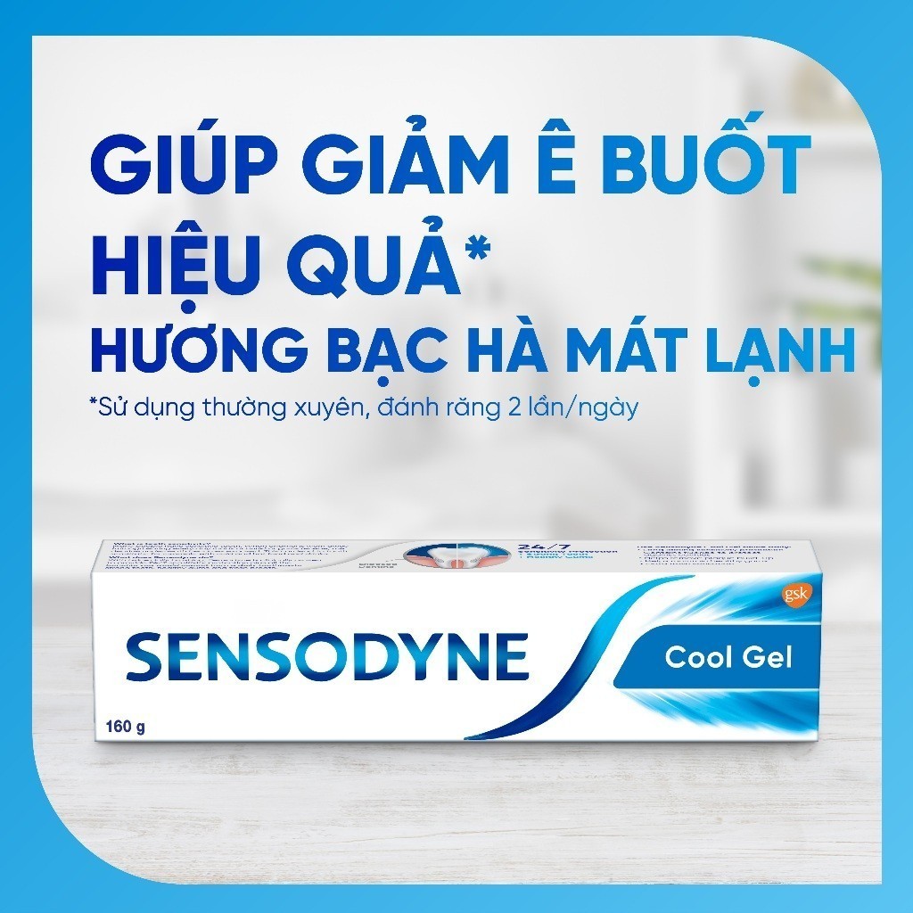 Ảnh Kem đánh răng SENSODYNE Cool Gel 160g giúp giảm ê buốt hiệu quả với hương bạc hà mát lạnh 2