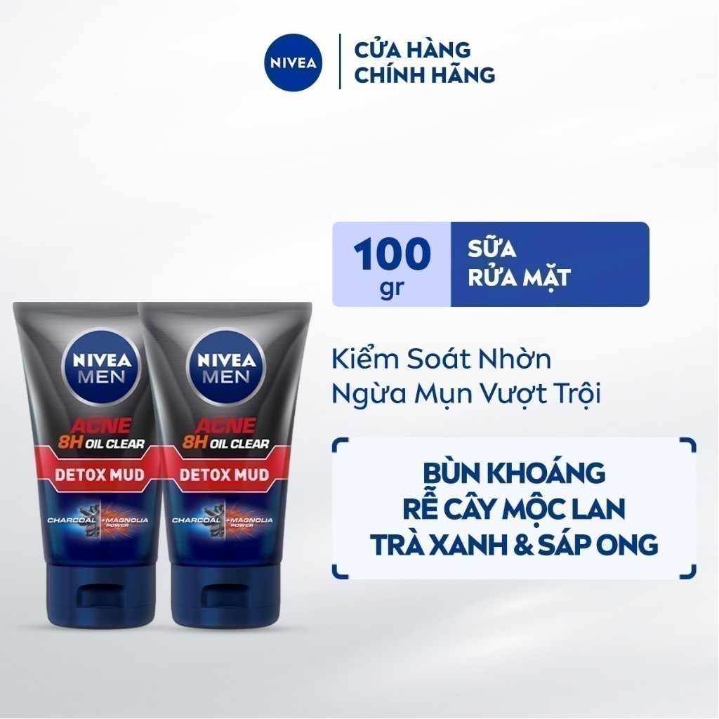 Ảnh Bộ 2 Sữa Rửa Mặt NIVEA MEN Bùn Khoáng Kiểm Soát Nhờn | Ngừa Mụn | Sạch Sâu (100 g) - 83940x2 1