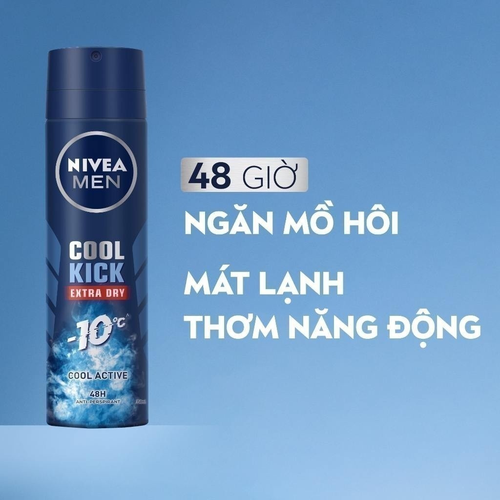 Ảnh Xịt Ngăn Mùi NIVEA MEN Cool Kick Mát Lạnh - Thơm Năng Động (150 ml) - 82883 2