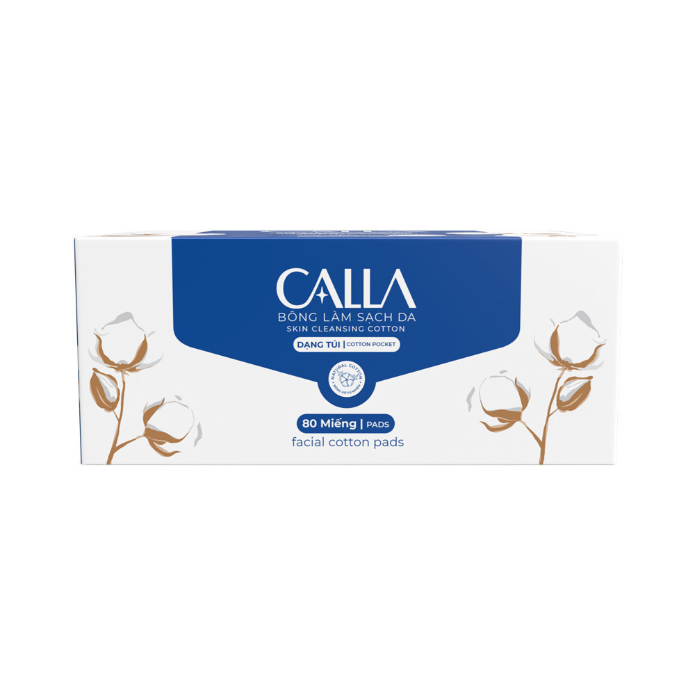 Ảnh Combo 3 Bông tẩy trang Bông Bạch Tuyết Calla Xỏ Ngón Dạng Túi, làm sạch da 80 miếng/hộp 3