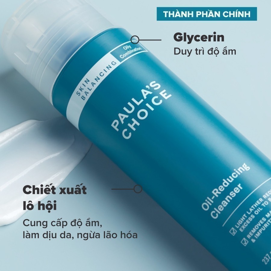 Ảnh Sữa rửa mặt cân bằng độ ẩm và giảm dầu Paula's Choice Skin Balancing Oil Reducing Cleanser 473ml - 1151 3