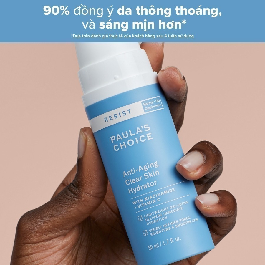 Ảnh Kem dưỡng ẩm da dầu lão hóa Paula's Choice AntiAging Clear Skin Hydrator 50ml 7691 3