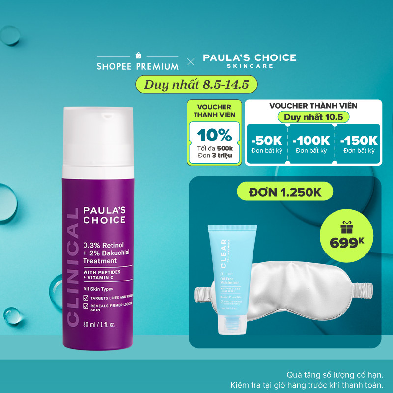 Ảnh Tinh chất chống lão hóa từ Retinol và Bakuchiol  Paula's Choice Clinical 0.3% Retinol + 2% Bakuchiol 30ml - 8015 1
