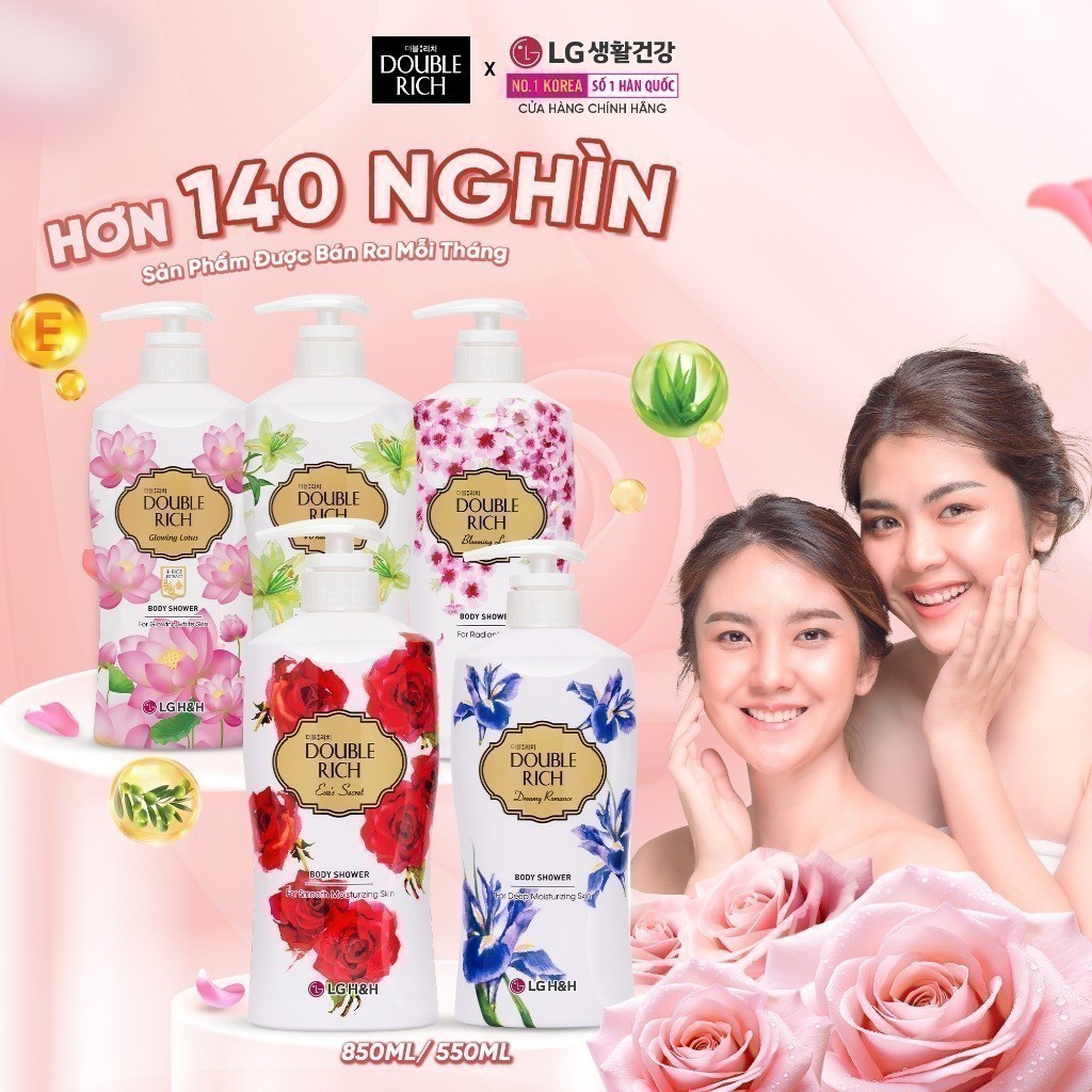 Ảnh Combo 2 Sữa tắm hương Anh Đào Double Rich Blooming lLove 550g/800g 2