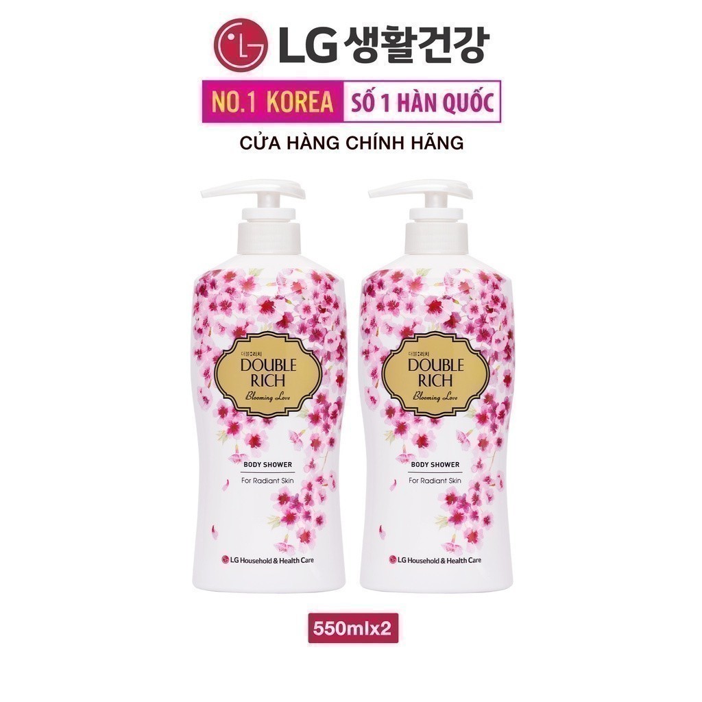 Ảnh Combo 2 Sữa tắm hương Anh Đào Double Rich Blooming lLove 550g/800g 4