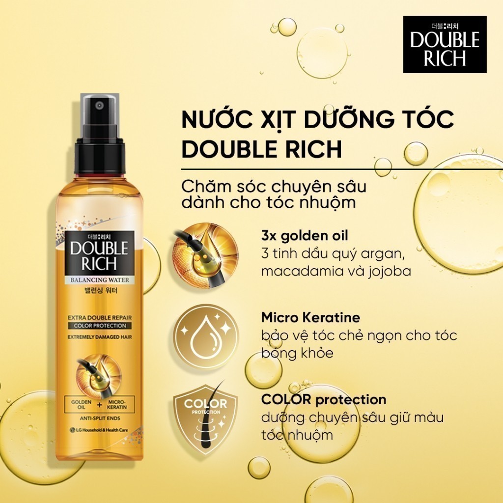 Ảnh Combo 2 Nước dưỡng tóc Double Rich chăm sóc hư tổn và cho tóc nhuộm 3